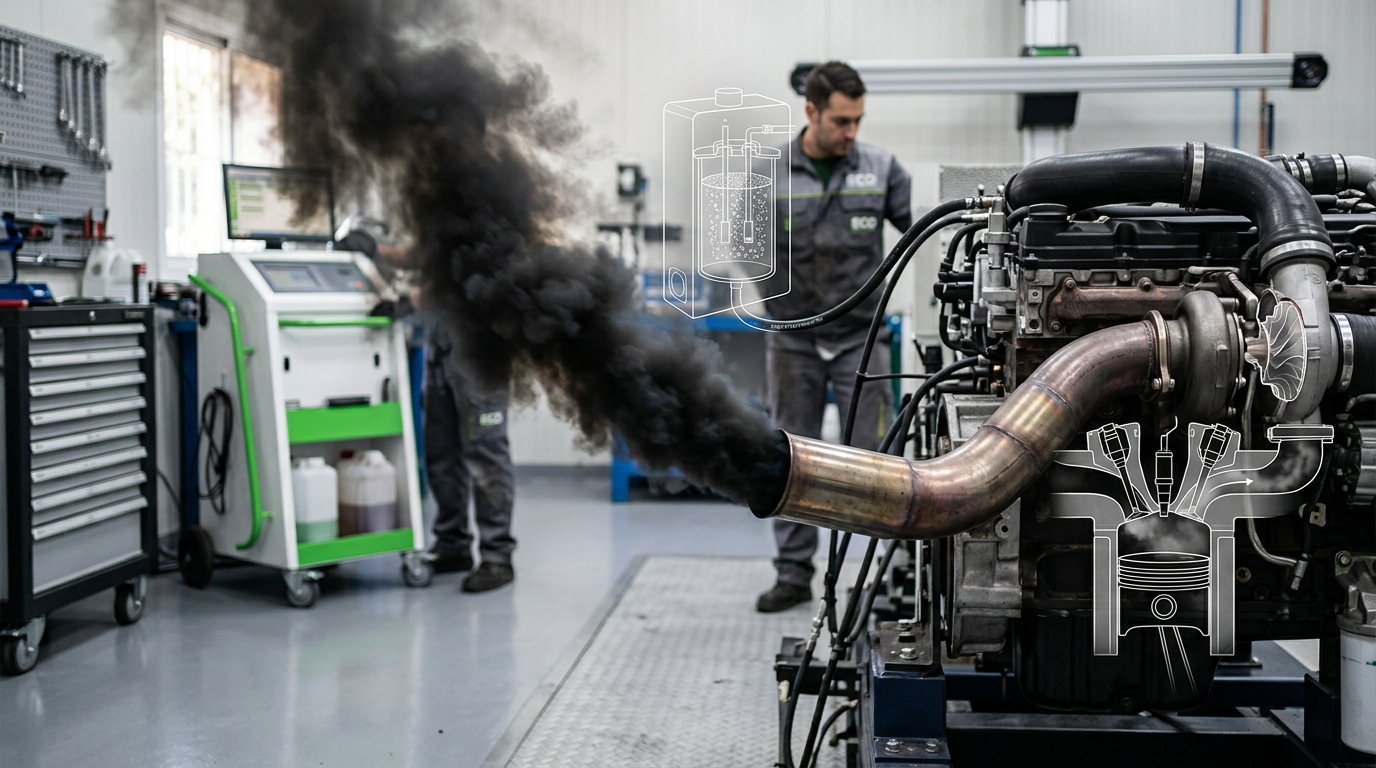 Humo negro en motores diésel - servicio profesional
